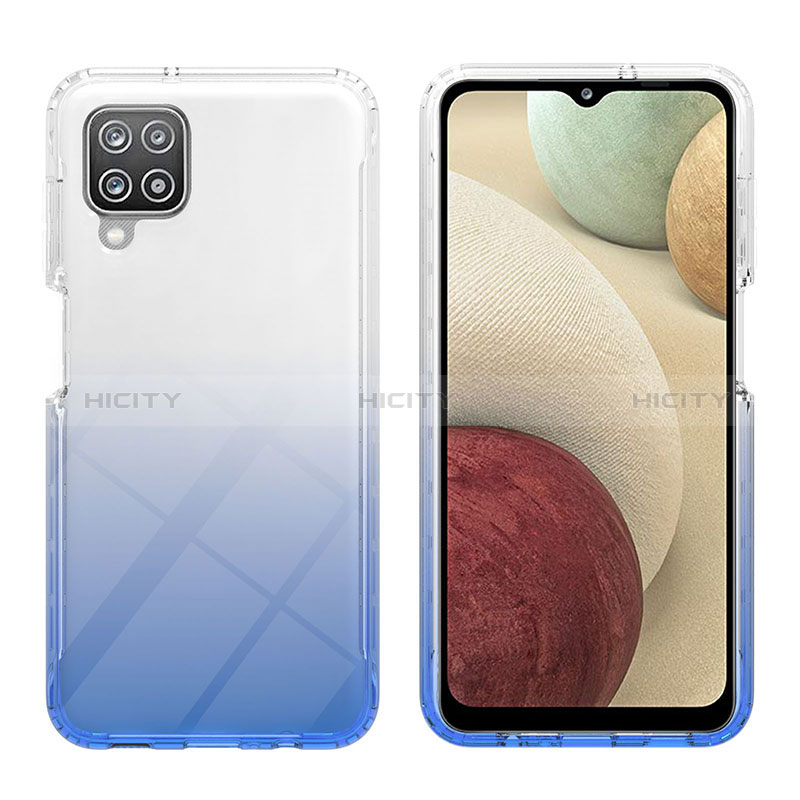 Custodia Silicone Trasparente Ultra Sottile Morbida Cover Fronte e Retro 360 Gradi Sfumato YB2 per Samsung Galaxy A12 Nacho