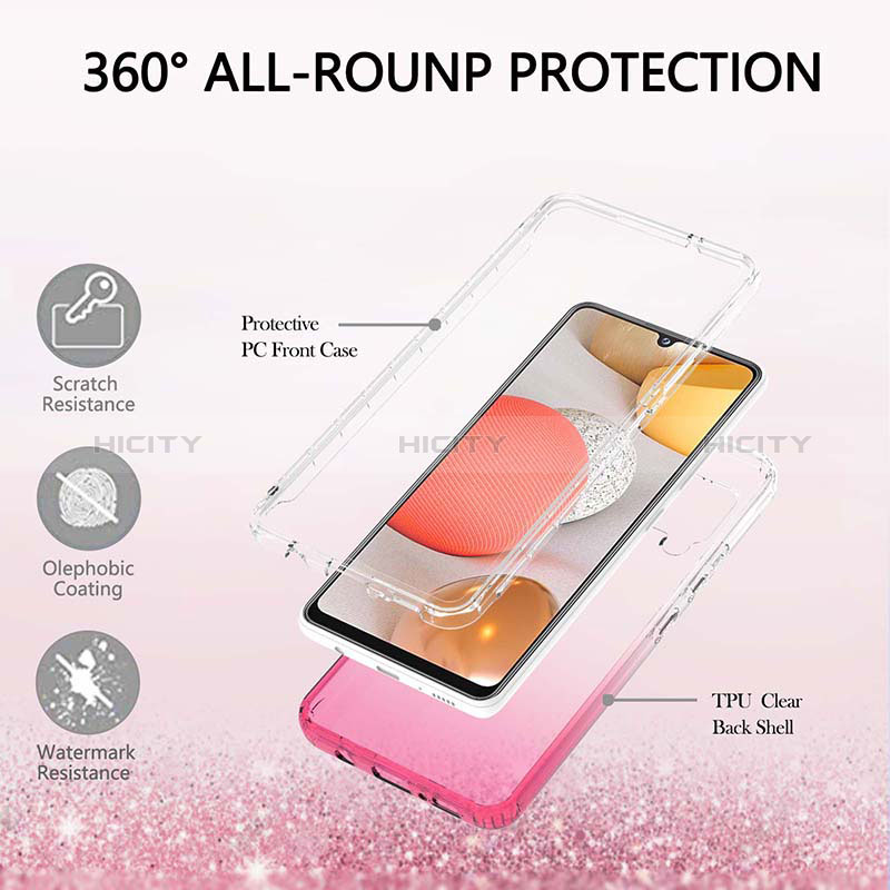 Custodia Silicone Trasparente Ultra Sottile Morbida Cover Fronte e Retro 360 Gradi Sfumato YB2 per Samsung Galaxy A42 5G