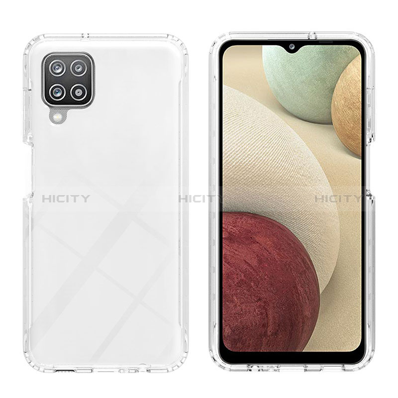 Custodia Silicone Trasparente Ultra Sottile Morbida Cover Fronte e Retro 360 Gradi Sfumato YB2 per Samsung Galaxy F12