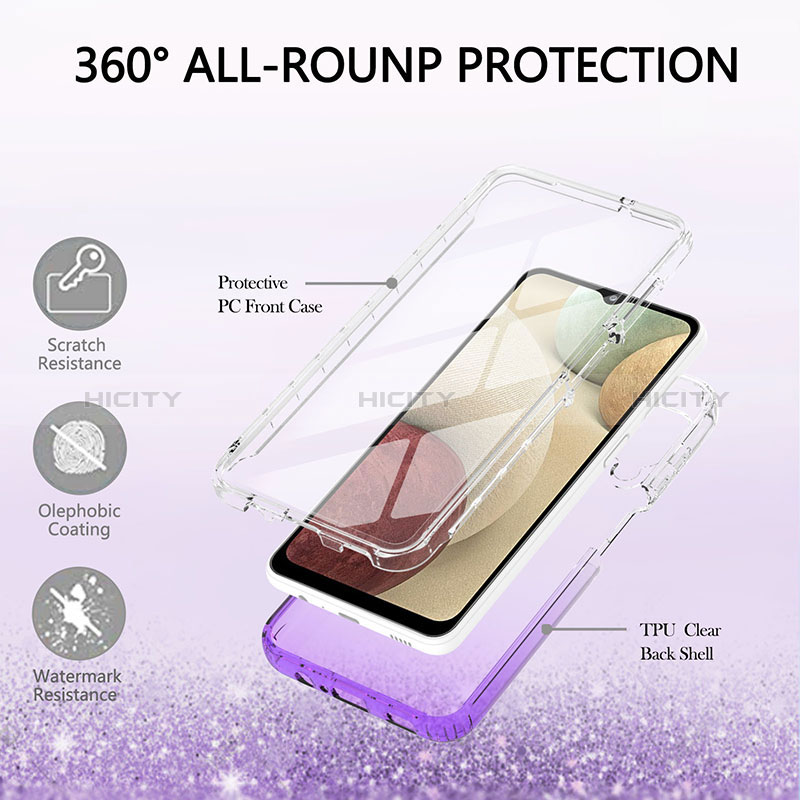Custodia Silicone Trasparente Ultra Sottile Morbida Cover Fronte e Retro 360 Gradi Sfumato YB2 per Samsung Galaxy M12
