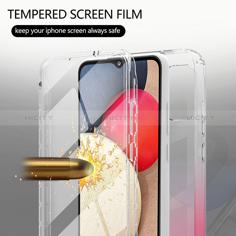 Custodia Silicone Trasparente Ultra Sottile Morbida Cover Fronte e Retro 360 Gradi Sfumato ZJ1 per Samsung Galaxy A02s