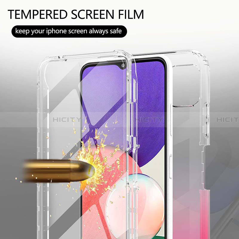 Custodia Silicone Trasparente Ultra Sottile Morbida Cover Fronte e Retro 360 Gradi Sfumato ZJ1 per Samsung Galaxy A22 5G