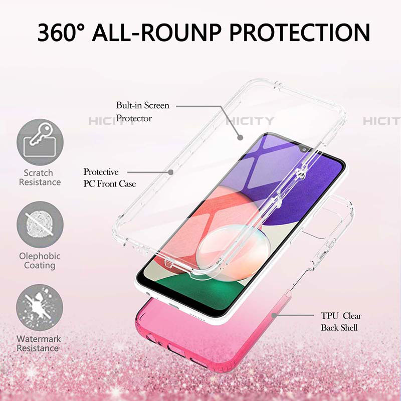 Custodia Silicone Trasparente Ultra Sottile Morbida Cover Fronte e Retro 360 Gradi Sfumato ZJ1 per Samsung Galaxy F42 5G