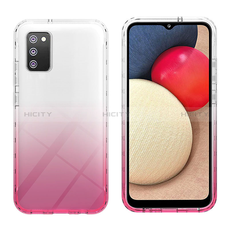 Custodia Silicone Trasparente Ultra Sottile Morbida Cover Fronte e Retro 360 Gradi Sfumato ZJ2 per Samsung Galaxy A02s