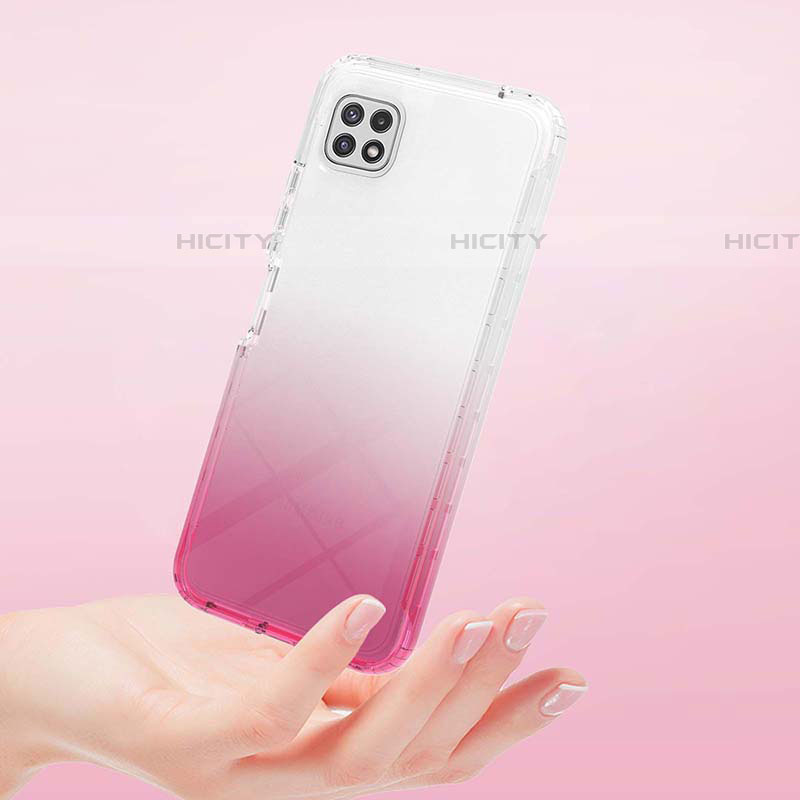 Custodia Silicone Trasparente Ultra Sottile Morbida Cover Fronte e Retro 360 Gradi Sfumato ZJ2 per Samsung Galaxy F42 5G
