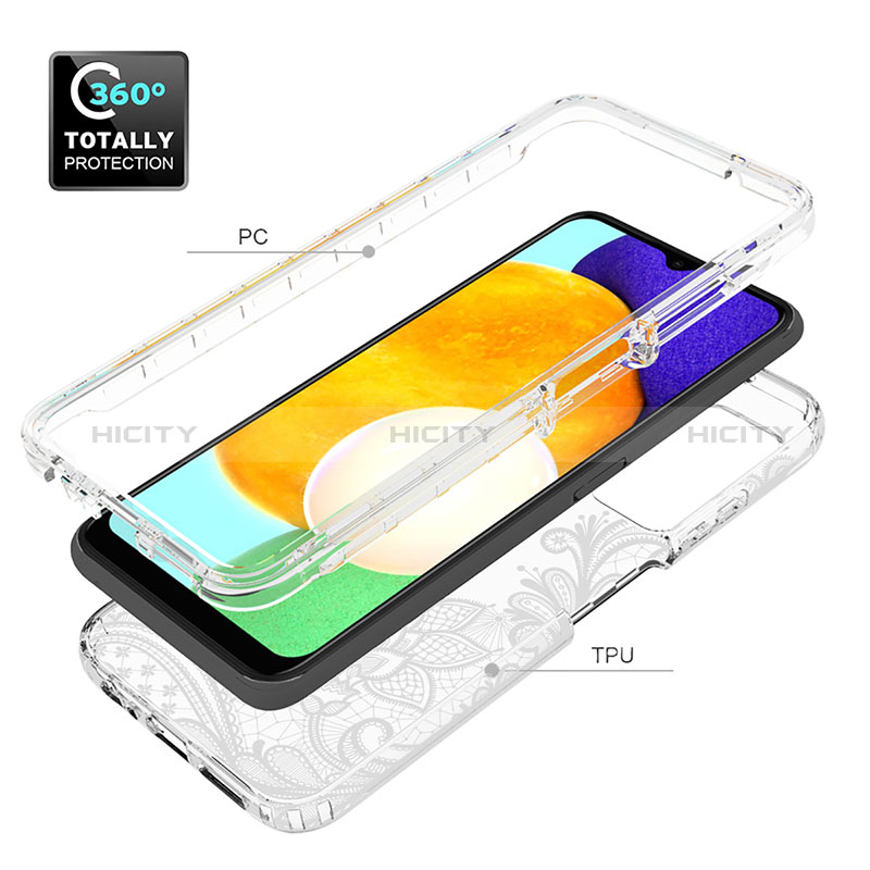 Custodia Silicone Trasparente Ultra Sottile Morbida Cover Fronte e Retro 360 JX3 per Samsung Galaxy A02s