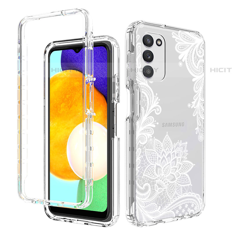 Custodia Silicone Trasparente Ultra Sottile Morbida Cover Fronte e Retro 360 JX3 per Samsung Galaxy A03s