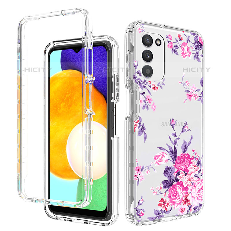 Custodia Silicone Trasparente Ultra Sottile Morbida Cover Fronte e Retro 360 JX3 per Samsung Galaxy M02s