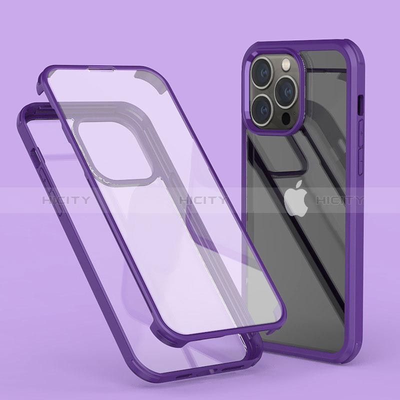 Custodia Silicone Trasparente Ultra Sottile Morbida Cover Fronte e Retro 360 LK1 per Apple iPhone 13 Pro Max