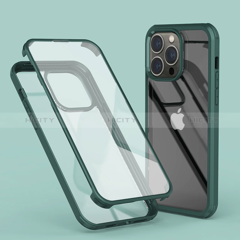 Custodia Silicone Trasparente Ultra Sottile Morbida Cover Fronte e Retro 360 LK1 per Apple iPhone 13 Pro Max