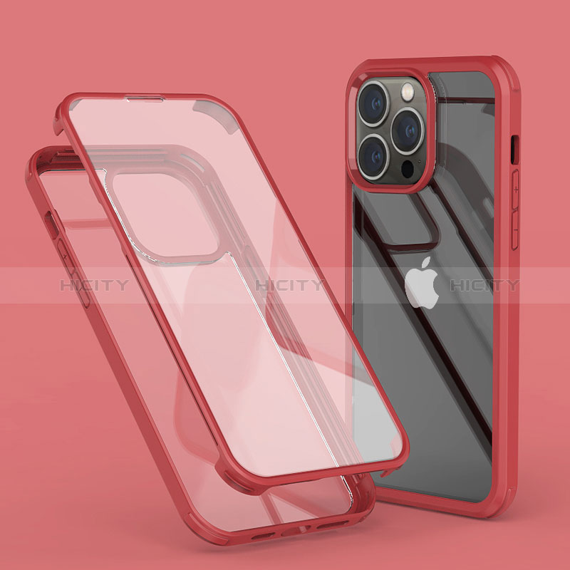 Custodia Silicone Trasparente Ultra Sottile Morbida Cover Fronte e Retro 360 LK1 per Apple iPhone 13 Pro Max