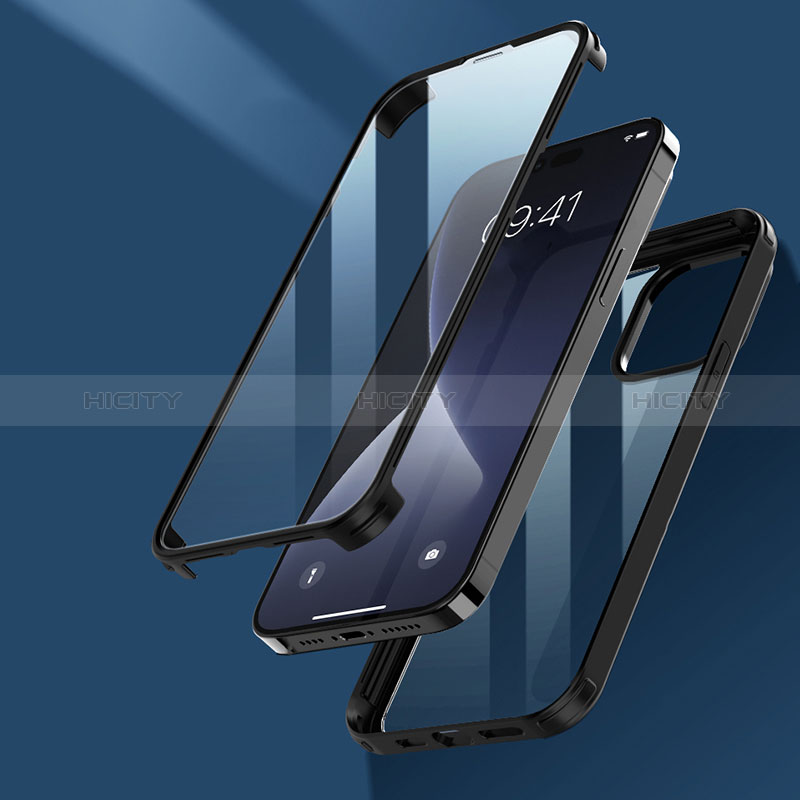 Custodia Silicone Trasparente Ultra Sottile Morbida Cover Fronte e Retro 360 LK1 per Apple iPhone 15 Pro Max