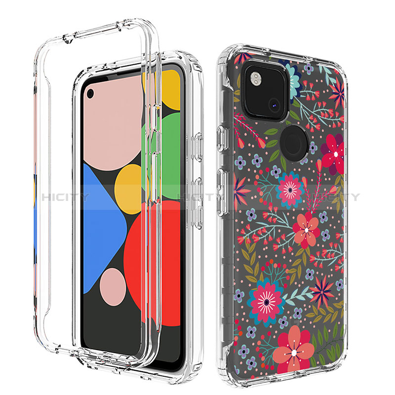 Custodia Silicone Trasparente Ultra Sottile Morbida Cover Fronte e Retro 360 per Google Pixel 4a