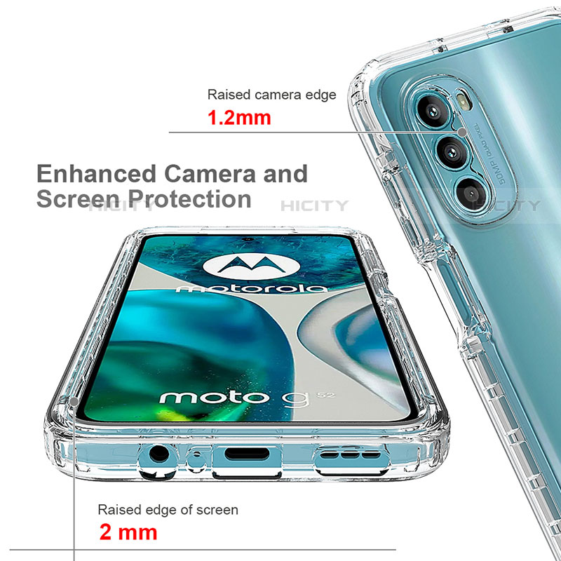Custodia Silicone Trasparente Ultra Sottile Morbida Cover Fronte e Retro 360 per Motorola Moto G71s 5G Chiaro