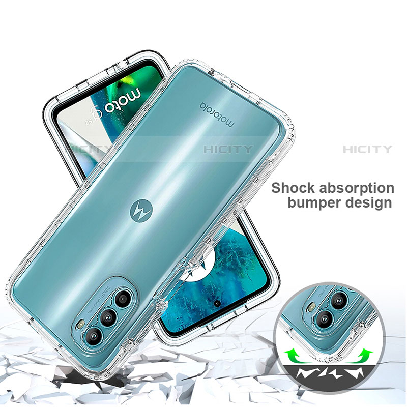 Custodia Silicone Trasparente Ultra Sottile Morbida Cover Fronte e Retro 360 per Motorola Moto G82 5G Chiaro