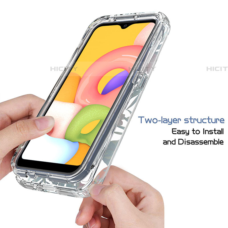 Custodia Silicone Trasparente Ultra Sottile Morbida Cover Fronte e Retro 360 per Samsung Galaxy A01 SM-A015