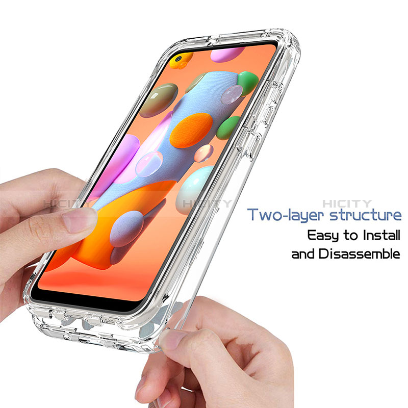 Custodia Silicone Trasparente Ultra Sottile Morbida Cover Fronte e Retro 360 per Samsung Galaxy A11