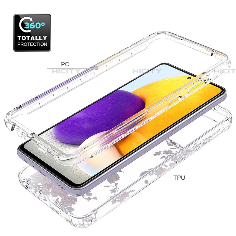 Custodia Silicone Trasparente Ultra Sottile Morbida Cover Fronte e Retro 360 per Samsung Galaxy A72 5G