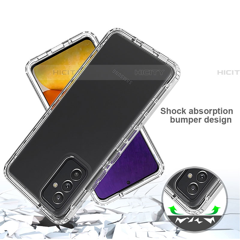 Custodia Silicone Trasparente Ultra Sottile Morbida Cover Fronte e Retro 360 per Samsung Galaxy A82 5G Chiaro