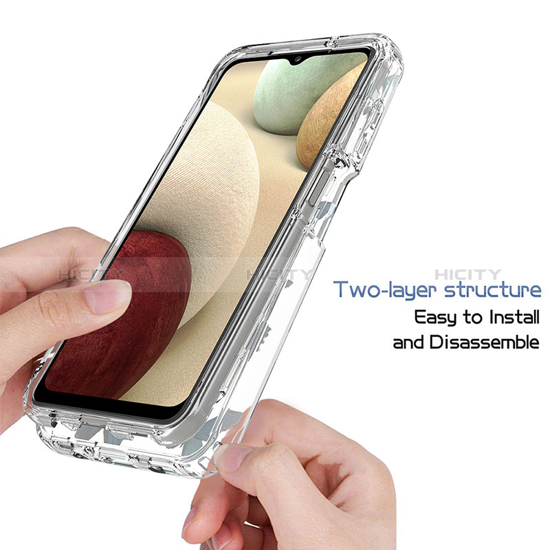 Custodia Silicone Trasparente Ultra Sottile Morbida Cover Fronte e Retro 360 per Samsung Galaxy F12