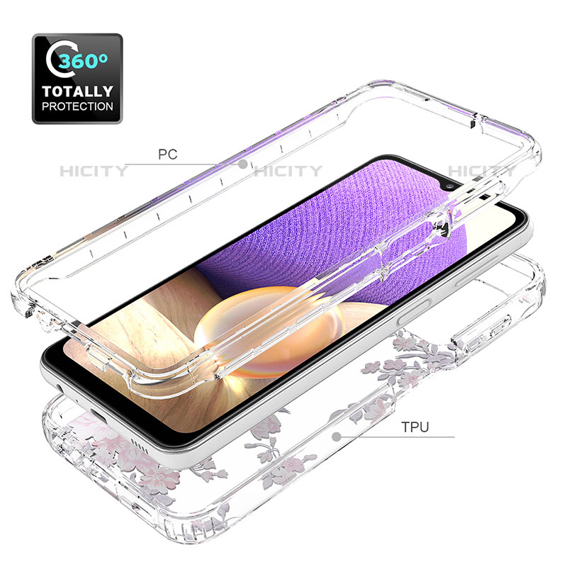 Custodia Silicone Trasparente Ultra Sottile Morbida Cover Fronte e Retro 360 per Samsung Galaxy M32 5G