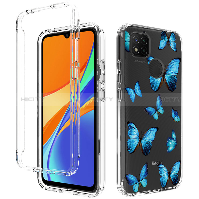 Custodia Silicone Trasparente Ultra Sottile Morbida Cover Fronte e Retro 360 per Xiaomi Redmi 9 India