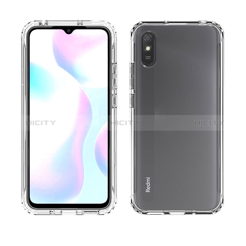 Custodia Silicone Trasparente Ultra Sottile Morbida Cover Fronte e Retro 360 per Xiaomi Redmi 9AT Chiaro