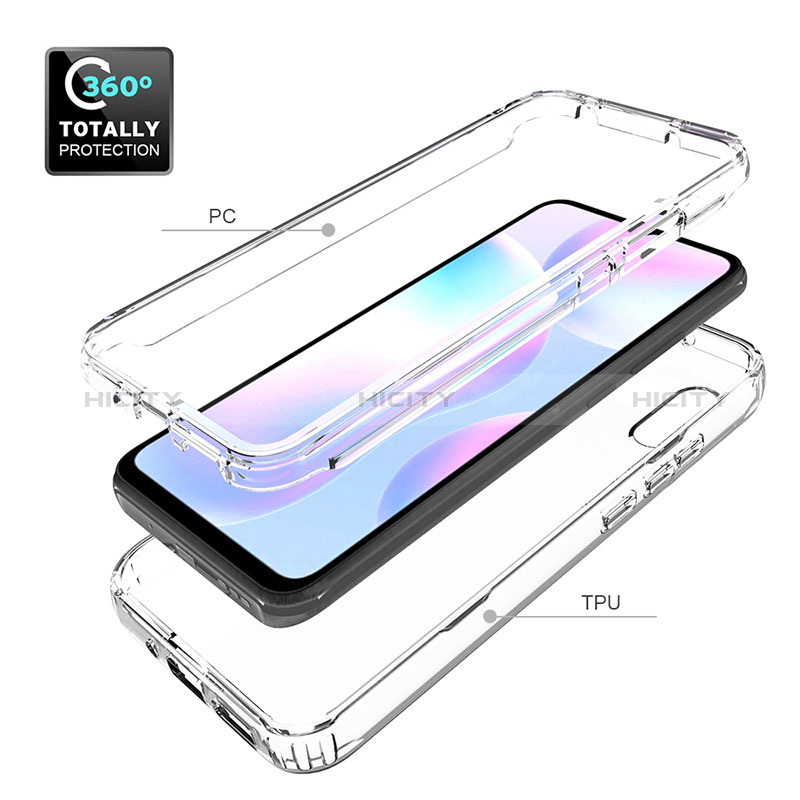 Custodia Silicone Trasparente Ultra Sottile Morbida Cover Fronte e Retro 360 per Xiaomi Redmi 9i Chiaro