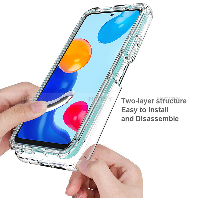 Custodia Silicone Trasparente Ultra Sottile Morbida Cover Fronte e Retro 360 per Xiaomi Redmi Note 11 4G (2022) Chiaro