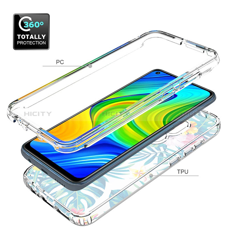 Custodia Silicone Trasparente Ultra Sottile Morbida Cover Fronte e Retro 360 per Xiaomi Redmi Note 9