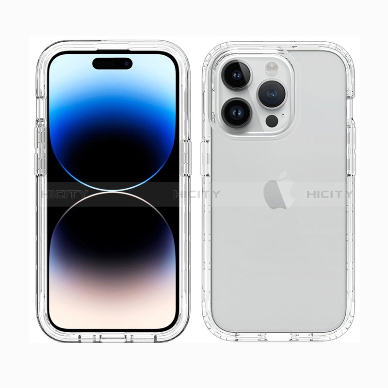 Custodia Silicone Trasparente Ultra Sottile Morbida Cover Fronte e Retro 360 ZJ1 per Apple iPhone 13 Pro