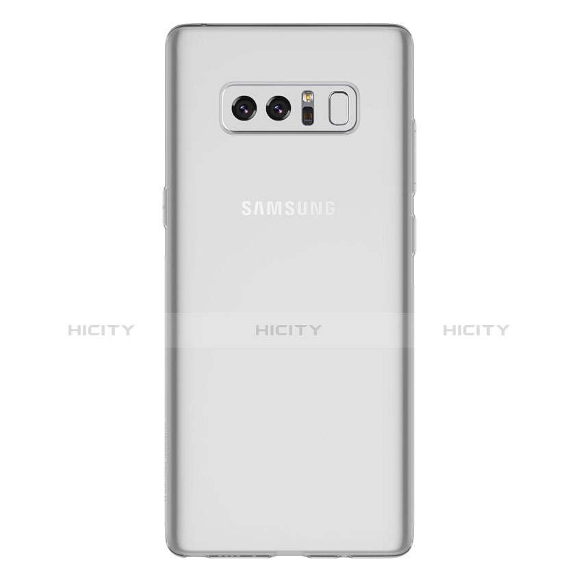 Custodia Silicone Trasparente Ultra Sottile Morbida H01 per Samsung Galaxy Note 8 Duos N950F Chiaro