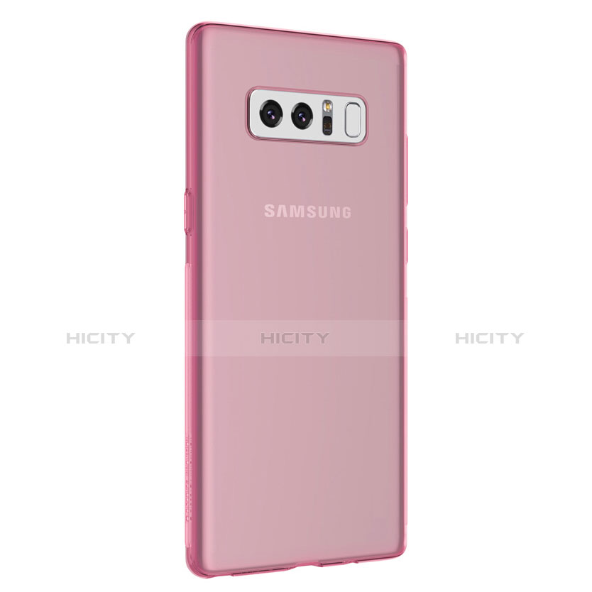 Custodia Silicone Trasparente Ultra Sottile Morbida H01 per Samsung Galaxy Note 8 Duos N950F Rosa