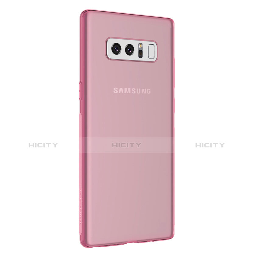 Custodia Silicone Trasparente Ultra Sottile Morbida H01 per Samsung Galaxy Note 8 Rosa