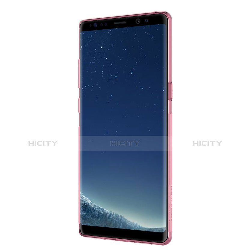 Custodia Silicone Trasparente Ultra Sottile Morbida H01 per Samsung Galaxy Note 8 Rosa