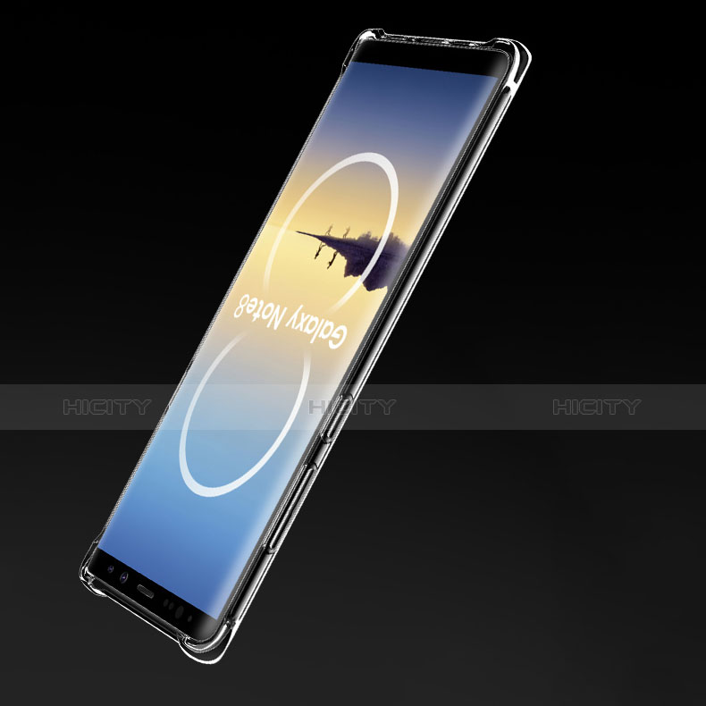 Custodia Silicone Trasparente Ultra Sottile Morbida H02 per Samsung Galaxy Note 8 Duos N950F Chiaro