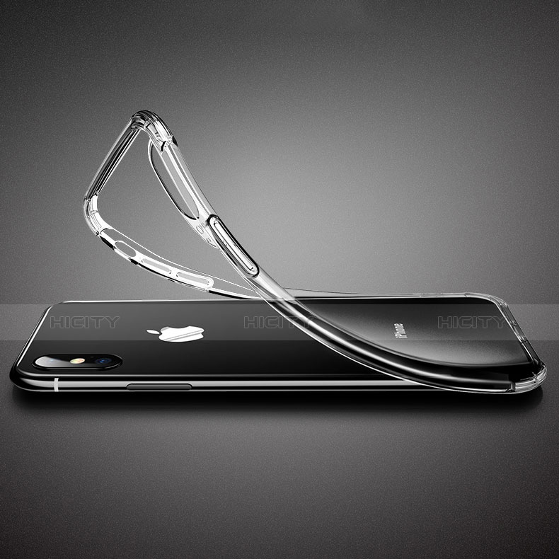Custodia Silicone Trasparente Ultra Sottile Morbida HC01 per Apple iPhone Xs Max Chiaro