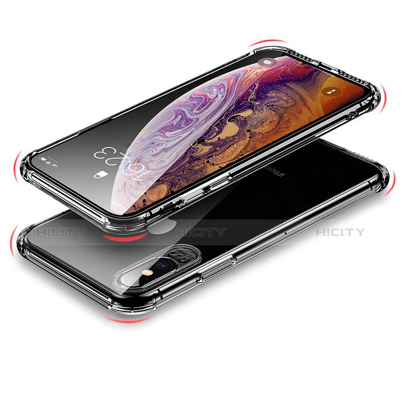 Custodia Silicone Trasparente Ultra Sottile Morbida HC02 per Apple iPhone Xs Max Chiaro