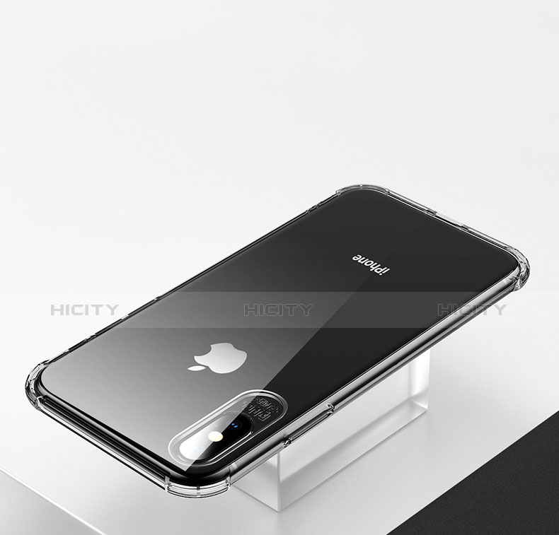 Custodia Silicone Trasparente Ultra Sottile Morbida HC02 per Apple iPhone Xs Max Chiaro