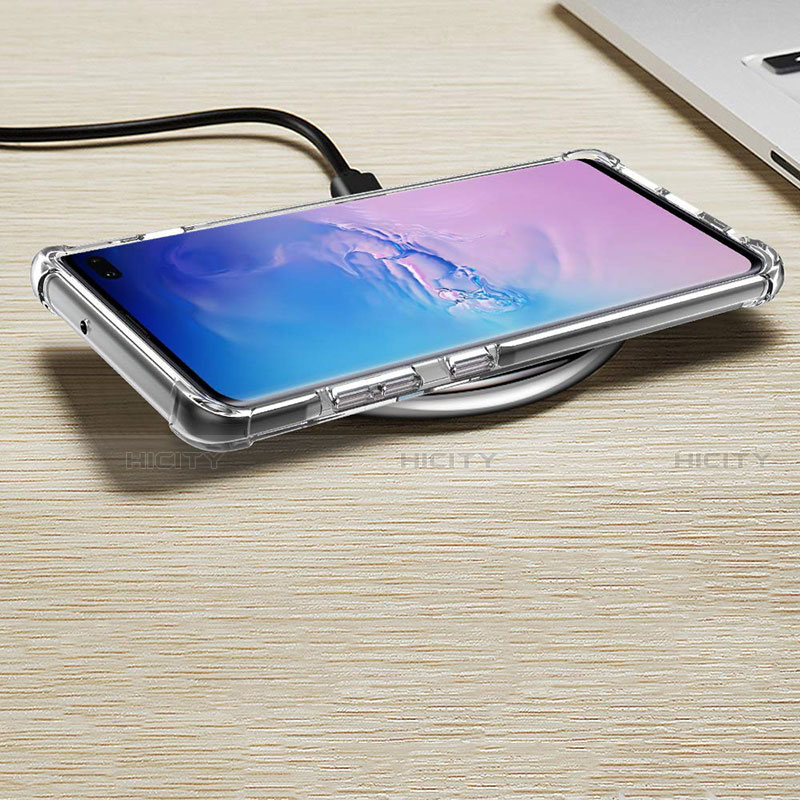 Custodia Silicone Trasparente Ultra Sottile Morbida K01 per Samsung Galaxy S10 Plus Chiaro
