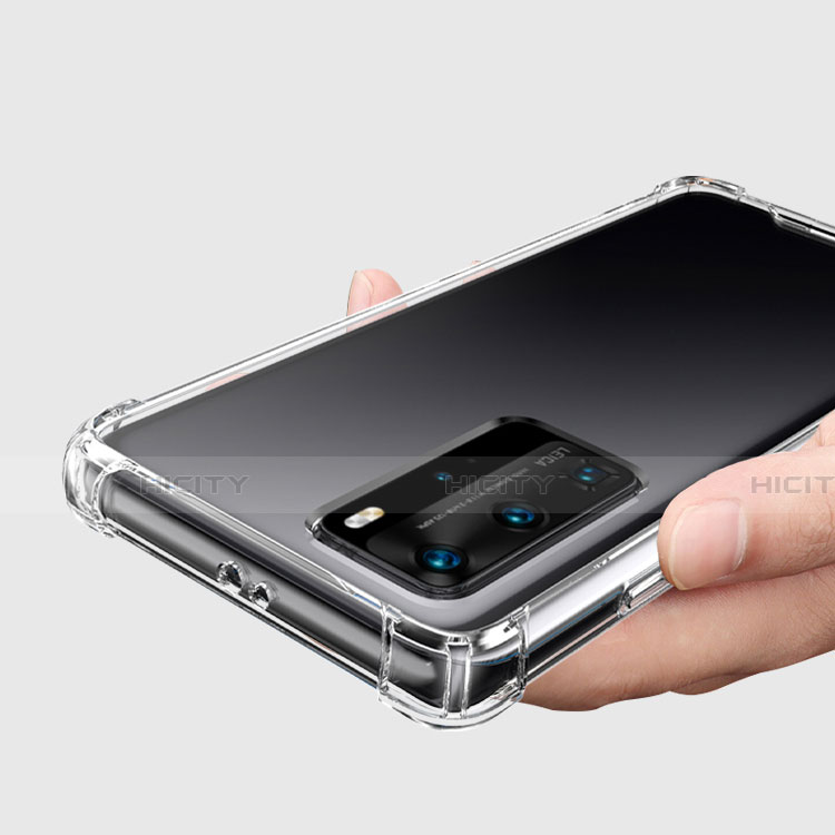 Custodia Silicone Trasparente Ultra Sottile Morbida K02 per Huawei P40 Pro Chiaro