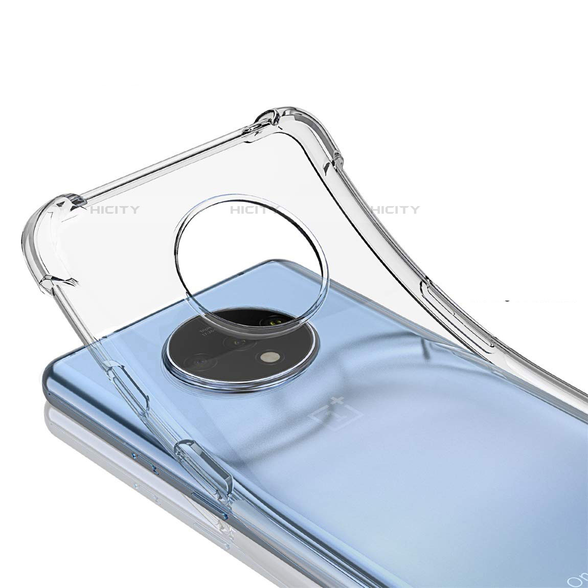 Custodia Silicone Trasparente Ultra Sottile Morbida K02 per OnePlus 7T Chiaro
