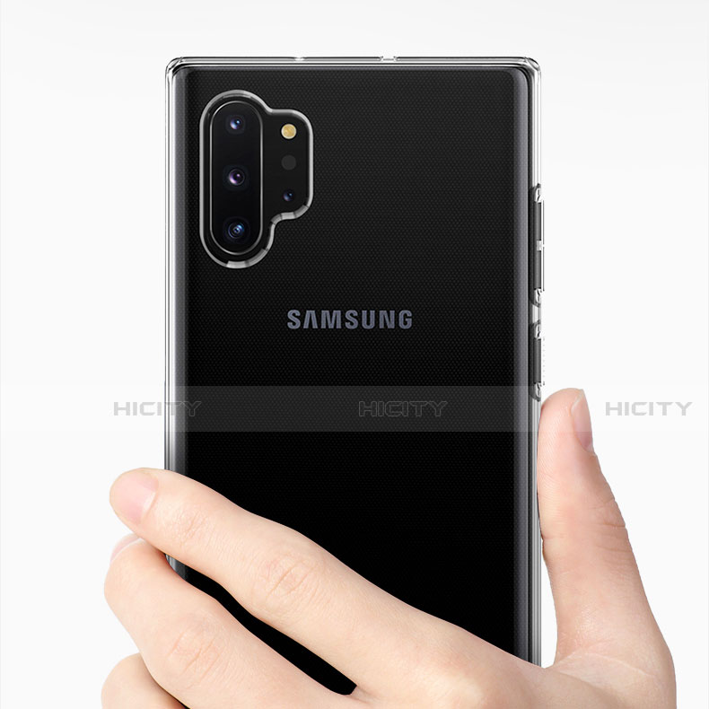 Custodia Silicone Trasparente Ultra Sottile Morbida K02 per Samsung Galaxy Note 10 Plus 5G Chiaro