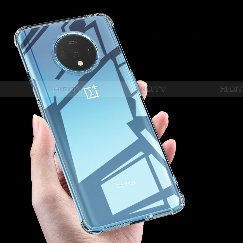 Custodia Silicone Trasparente Ultra Sottile Morbida K04 per OnePlus 7T Chiaro