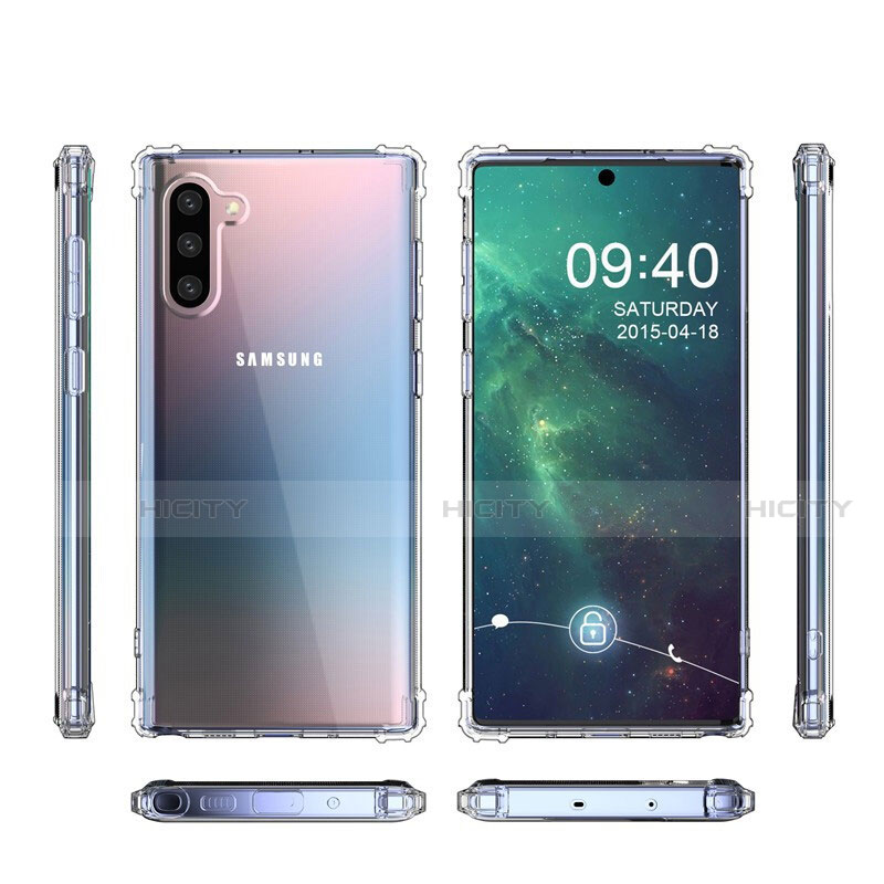 Custodia Silicone Trasparente Ultra Sottile Morbida K04 per Samsung Galaxy Note 10 5G Chiaro