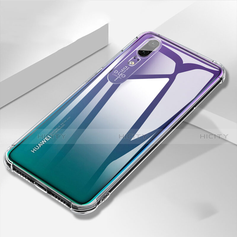 Custodia Silicone Trasparente Ultra Sottile Morbida K06 per Huawei P20 Chiaro