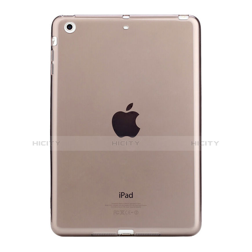 Custodia Silicone Trasparente Ultra Sottile Morbida per Apple iPad Mini 2 Grigio