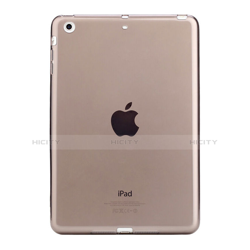 Custodia Silicone Trasparente Ultra Sottile Morbida per Apple iPad Mini Grigio