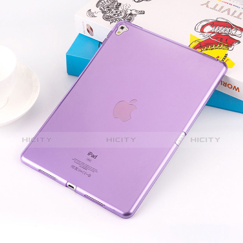 Custodia Silicone Trasparente Ultra Sottile Morbida per Apple iPad Pro 9.7 Viola