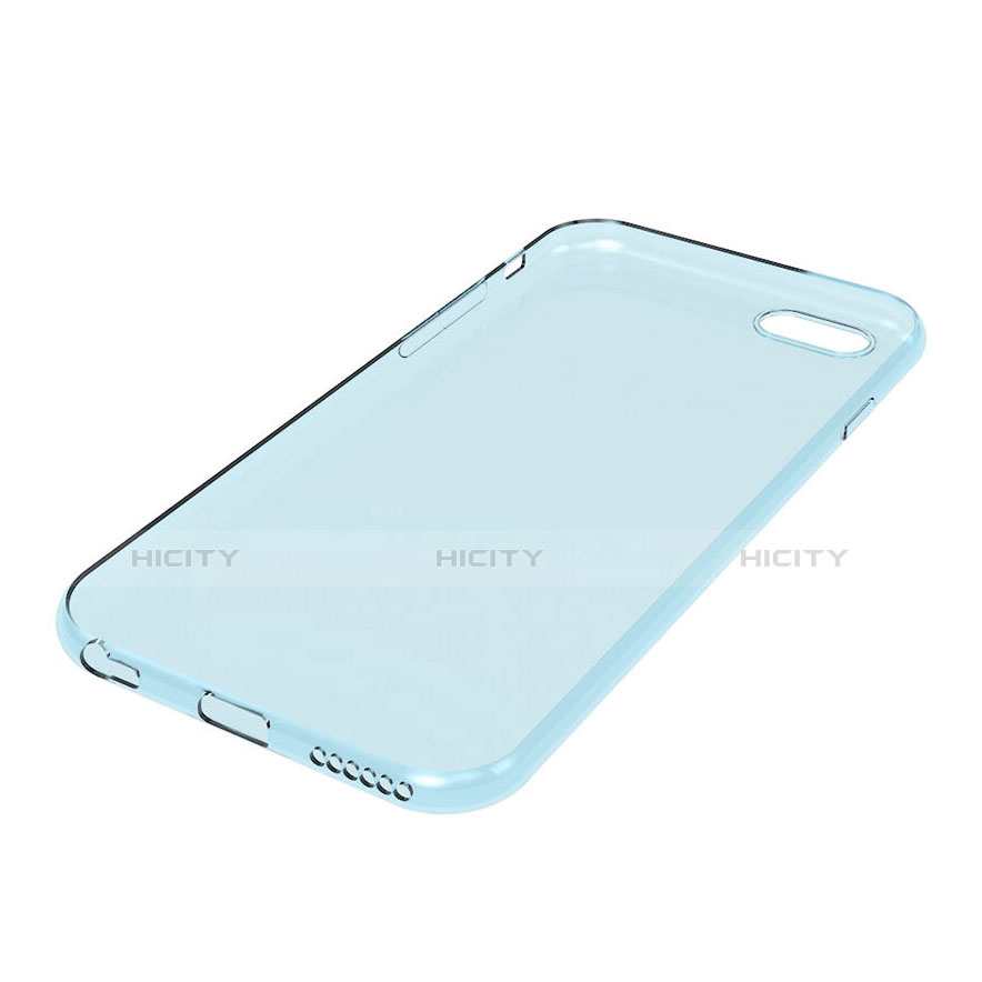 Custodia Silicone Trasparente Ultra Sottile Morbida per Apple iPhone 6 Plus Blu